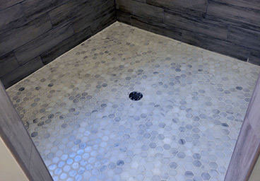 shower floor design by Paragon Home Improvement Nick Hamilton